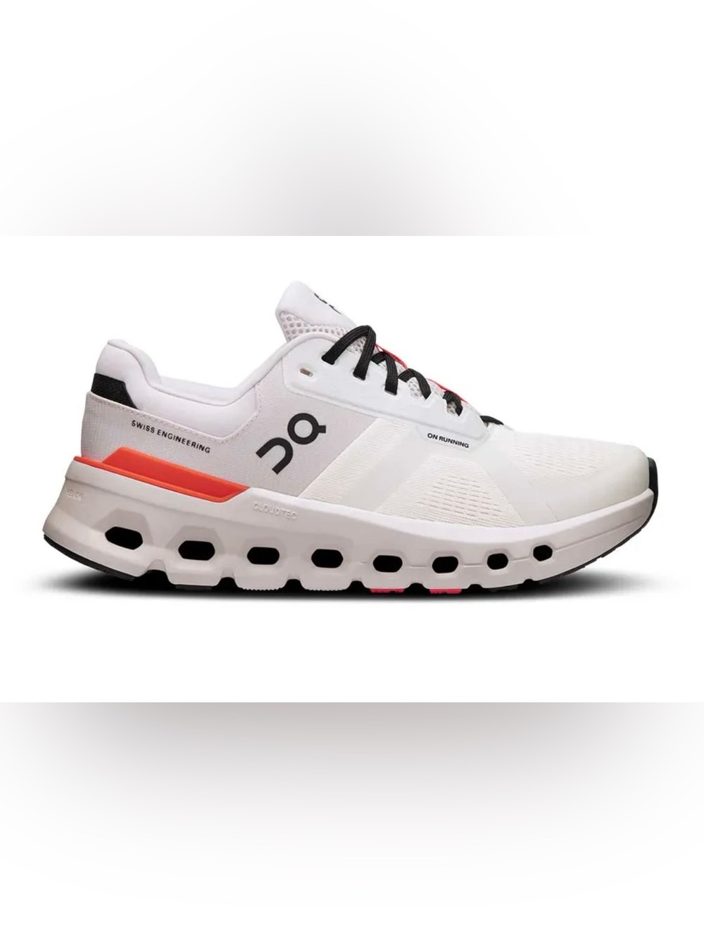 Ladies size 5 wide on cloud runner two Undyed flame orange running shoes